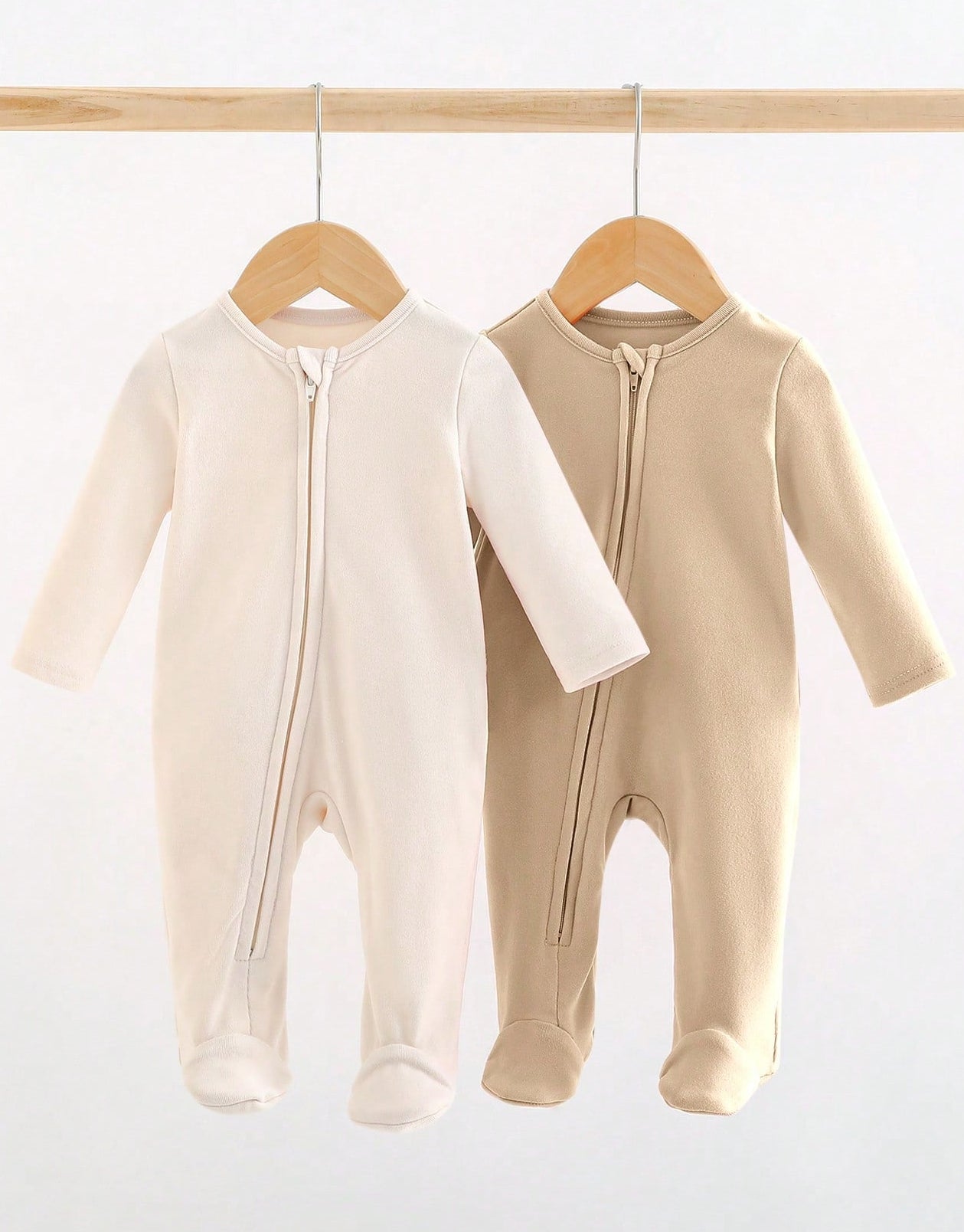 Cozy Pixies Newborn Baby Boy 2Pcs Multipack Long Sleeve Solid Knitted Soft round Neck Long Sleeve Romper with Long Pants, Suitable for Spring, Summer, Autumn and Winter, for Indoor and Outdoor Wear