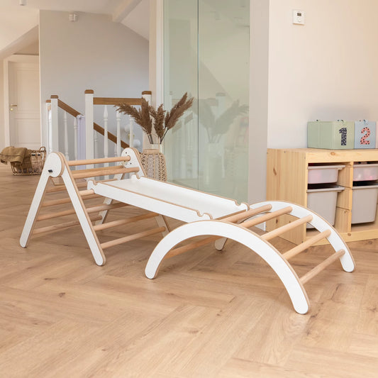 ® Climbing Frame Climbing Triangle Indoor 4 in 1 SET. Montessori Climbing Arch with Cushions, Indoor Playground 1-3 Years A